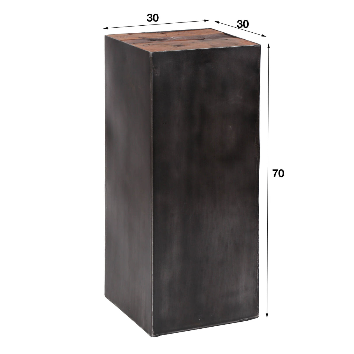 Colonna portafiori Crosby DH Interior Hardwood LxWxH 74x33x33 Hardwood Bianco Indicazione dimensione foto