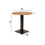 Tavolo da pranzo Tavolo da bistrot Rotondo Dimehouse Marrone LxPxA 86x86x7 Legno di mango Indicazione della dimensione della foto in bianco