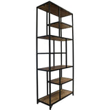 Libreria Passero Dimehouse Marrone LxPxA 189x83x38 Legno di mango Vista frontale diagonale della foto bianca
