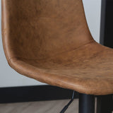 Sgabello da bar Boran Dimehouse Cognac LxLxH 55x54x53 Ecopelle Atmosferica dettaglio fotografico