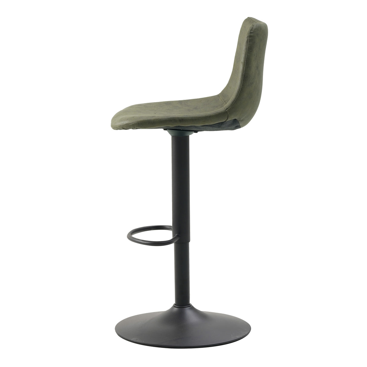 Sgabello da bar Boran Dimehouse Verde LxPxH 55x54x53 Ecopelle Bianco foto vista laterale