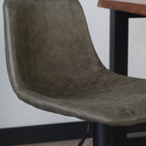Sgabello da bar Boran Dimehouse Verde LxLxH 55x54x53 Ecopelle Atmosferica dettaglio fotografico