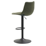Sgabello da bar Boran Dimehouse Verde LxPxH 55x54x53 Ecopelle Foto diagonale bianca vista posteriore