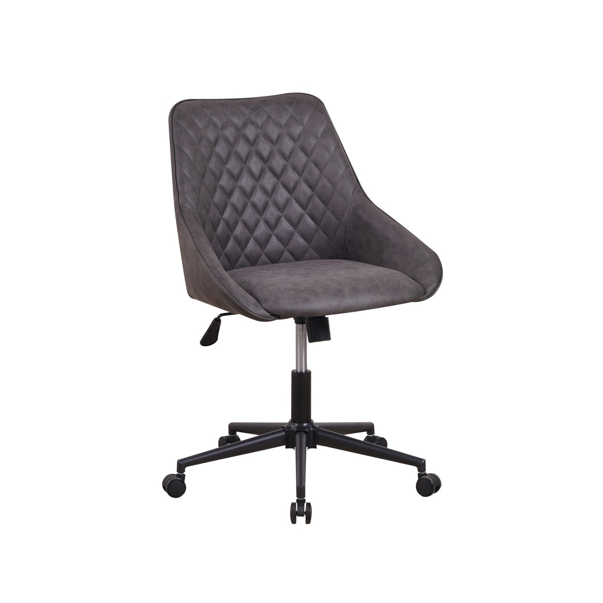 Sedia da ufficio Emily Microfibra Dimehouse Antracite LxLxH 75x61x52 Microfibra Bianco foto diagonale vista frontale