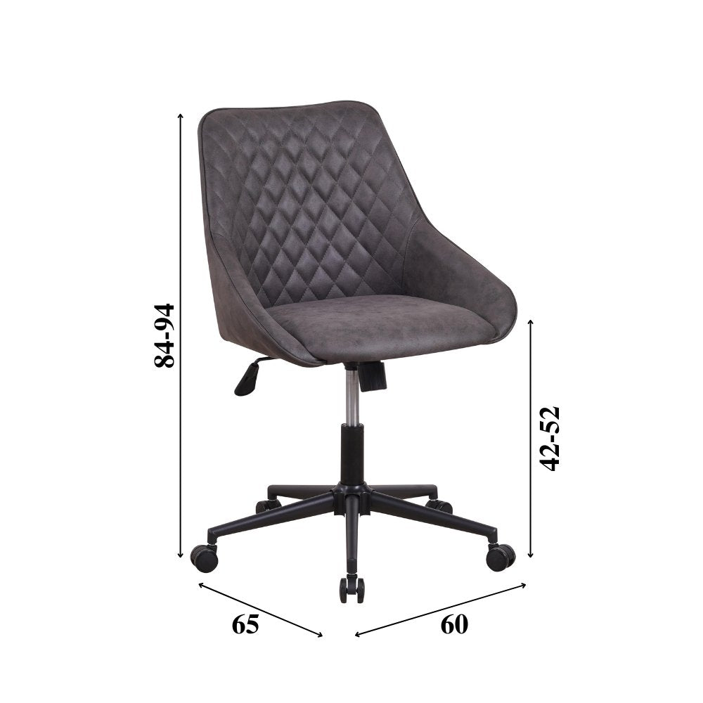 Sedia da ufficio Emily Microfibra Dimehouse Antracite LxPxH 75x61x52 Microfibra Bianco Indicazione dimensione foto