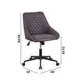 Sedia da ufficio Emily Microfibra Dimehouse Antracite LxPxH 75x61x52 Microfibra Bianco Indicazione dimensione foto