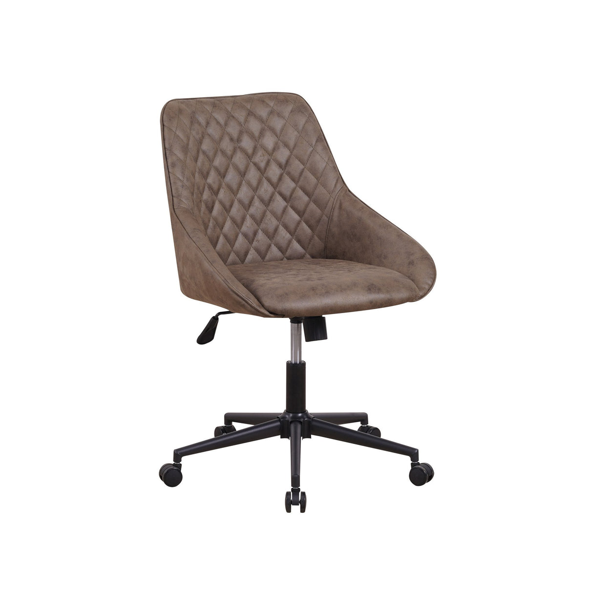 Sedia da ufficio Emily Microfibra Dimehouse Verde LxPxH 75x61x52 Microfibra Foto bianca vista diagonale frontale