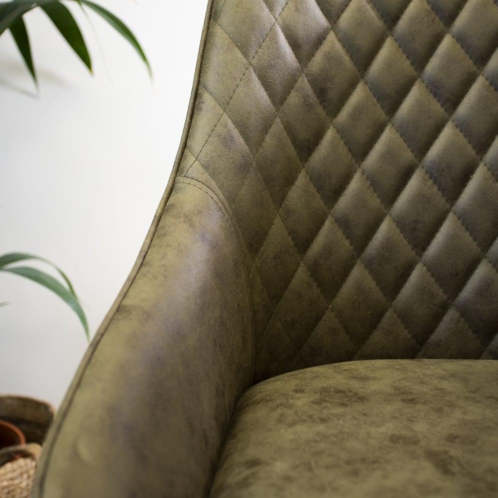 Sedia da ufficio Emily Microfibra Dimehouse Verde LxPxH 75x61x52 Microfibra Dettaglio fotografico atmosferico