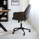 Sedia da ufficio Novan Dimehouse Antracite LxPxH 72x63x58 Tessuto Foto atmosferica vista laterale