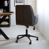 Sedia da ufficio Novan Dimehouse Antracite LxPxH 72x63x58 Tessuto Foto atmosferica diagonale vista posteriore