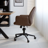 Sedia da ufficio Novan Dimehouse Taupe LxWxH 72x63x58 Tessuto Foto atmosferica vista laterale