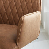 Sedia per sala da pranzo Novan Microfibra Dimehouse Cognac LxPxH 71x64x56 Tessuto Foto di dettaglio atmosferico