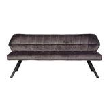 Divano sala da pranzo Romy DH Interior Antracite LxLxH 196x81x58 Velluto Bianco foto vista frontale