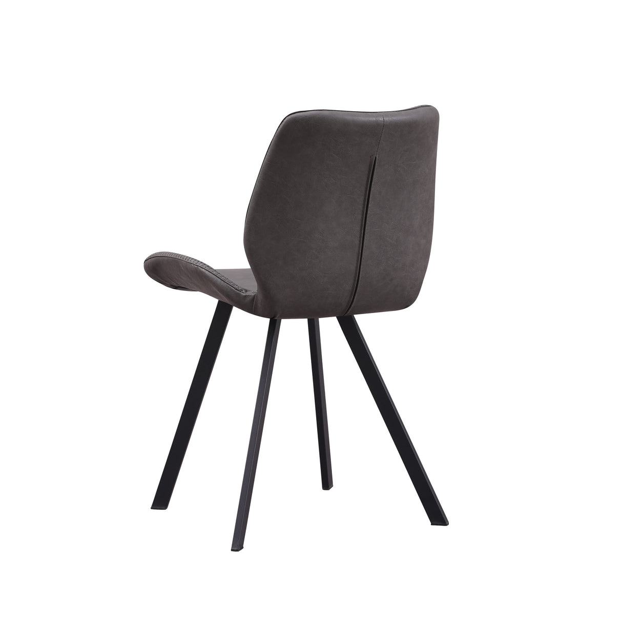 Sedia per sala da pranzo Barry Dimehouse Antracite LxPxH 69x66x48 Ecopelle Bianco foto diagonale vista posteriore