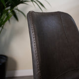 Sedia per sala da pranzo Barry Dimehouse Antracite LxPxH 69x66x48 Ecopelle Atmosferica dettaglio fotografico