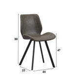 Sedia per sala da pranzo Barry Dimehouse Verde LxPxA 69x66x48 Ecopelle Indicazione dimensione foto bianca