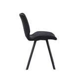 Sedia per sala da pranzo Barry Dimehouse Nero LxPxH 69x66x48 Ecopelle Vista laterale della foto bianca