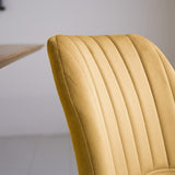 Sedia per sala da pranzo Beau velluto Dimehouse Giallo LxPxH 71x67x49 Tessuto Foto atmosferica in situazione