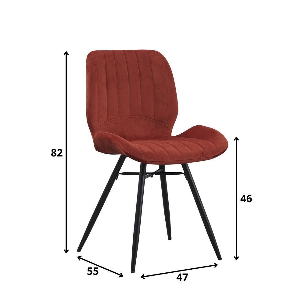 Sedia per sala da pranzo Beau velluto Dimehouse Rame LxPxH 71x67x49 Tessuto Indicazione dimensione foto bianca