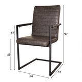 Sedia per sala da pranzo Bras Dimehouse Antracite LxPxH 73x59x58 Ecopelle Bianco Indicazione dimensione foto