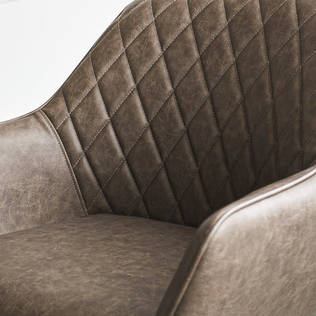 Sedia per sala da pranzo Cara Dimehouse Taupe LxWxH 78x65x57 Ecopelle Dettaglio fotografico atmosferico