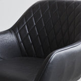 Sedia per sala da pranzo Cara Dimehouse Nero LxWxH 78x65x57 Ecopelle Dettaglio fotografico atmosferico