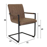 Sedia per sala da pranzo Dean Dimehouse Tortora LxPxH 70x58x57 Tessuto Bianco Indicazione dimensione foto