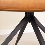 Sedia per sala da pranzo Gian Dimehouse Cognac LxPxH 73x65x50 Ecopelle Dettaglio fotografico atmosferico