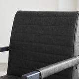 Sedia per sala da pranzo Kuba Dimehouse Antracite LxPxH 71x59x58 Ecopelle Atmosferica dettaglio fotografico