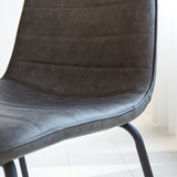 Sedia per sala da pranzo Mark Dimehouse Antracite LxPxH 74x56x54 Ecopelle Atmosferica dettaglio fotografico