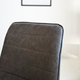 Sedia per sala da pranzo Mark Dimehouse Antracite LxPxH 74x56x54 Ecopelle Atmosferica dettaglio fotografico