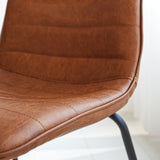 Sedia per sala da pranzo Mark Dimehouse Cognac LxLxH 74x56x54 Ecopelle Dettaglio fotografico atmosferico