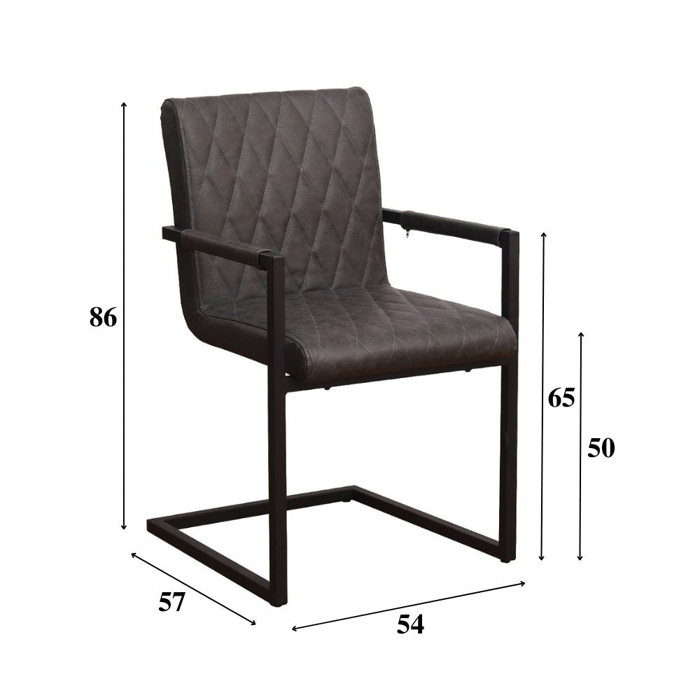 Sedia per sala da pranzo Ruben Dimehouse Antracite LxPxH 71x59x58 Ecopelle Bianco Indicazione dimensione foto