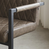 Sedia per sala da pranzo Ruben Dimehouse Taupe LxWxH 71x59x58 Ecopelle Dettaglio fotografico atmosferico