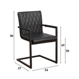 Sedia per sala da pranzo Ruben Dimehouse Nero LxPxA 71x59x58 Ecopelle Indicazione dimensione foto bianca