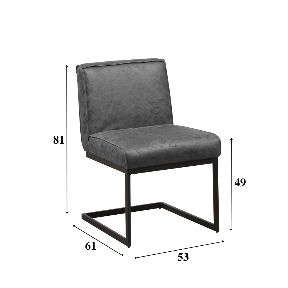 Sedia per sala da pranzo Nathan Dimehouse Antracite LxPxH 75x62x56 Tessuto Bianco Indicazione dimensione foto