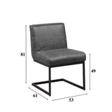 Sedia per sala da pranzo Nathan Dimehouse Antracite LxPxH 75x62x56 Tessuto Bianco Indicazione dimensione foto