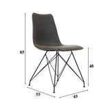 Sedia per sala da pranzo Viano Dimehouse Antracite LxPxH 64x61x52 Ecopelle Bianco Indicazione dimensione foto