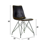 Sedia per sala da pranzo Viano Dimehouse Nero LxPxH 64x61x52 Ecopelle Indicazione dimensione foto bianca