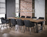 Tavolo da pranzo Tristan DH Interior Acacia LxPxH 308x117x10 Legno di acacia Foto atmosferica vista frontale diagonale