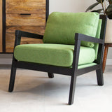 Poltrona Morris Dimehouse Verde LxPxH 111x86x72 Tessuto Foto atmosferica vista frontale diagonale