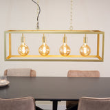 Lampada a sospensione Aiden Dimehouse Oro LxPxH 105x41x36 Foto Metal Atmosphere vista frontale