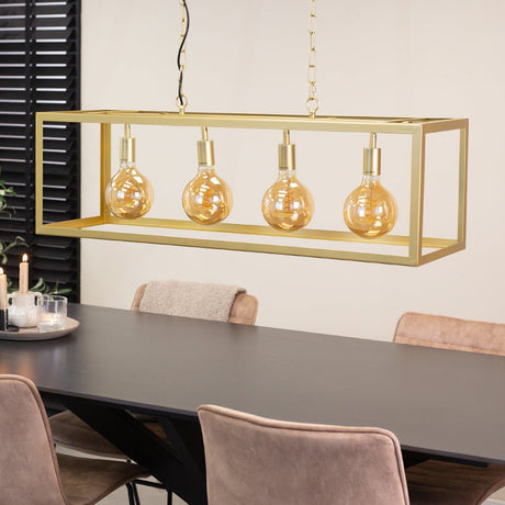 Lampada a sospensione Aiden Dimehouse Oro LxPxA 105x41x36 Metallo Foto atmosferica vista frontale diagonale