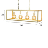 Lampada a sospensione Aiden Dimehouse Oro LxPxA 105x41x36 Metallo Bianco Indicazione dimensione foto