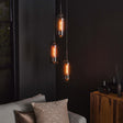 Lampada a sospensione Amy DH Interior Nero LxLxH 81x63x24 Metallo Foto atmosferica vista frontale diagonale