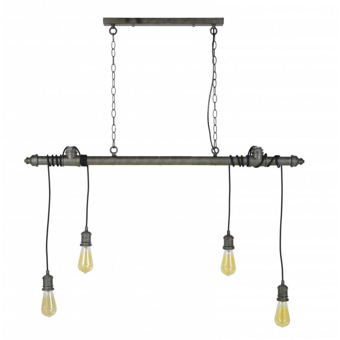 Lampada a sospensione Bray Dimehouse Grigio LxPxA 89x15x8 Metallo Bianco foto vista frontale