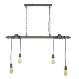 Lampada a sospensione Bray Dimehouse Grigio LxPxA 89x15x8 Metallo Bianco foto vista frontale