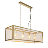 Lampada a sospensione Duncan Dimehouse Oro LxPxA 105x41x36 Metallo Bianco foto diagonale vista frontale