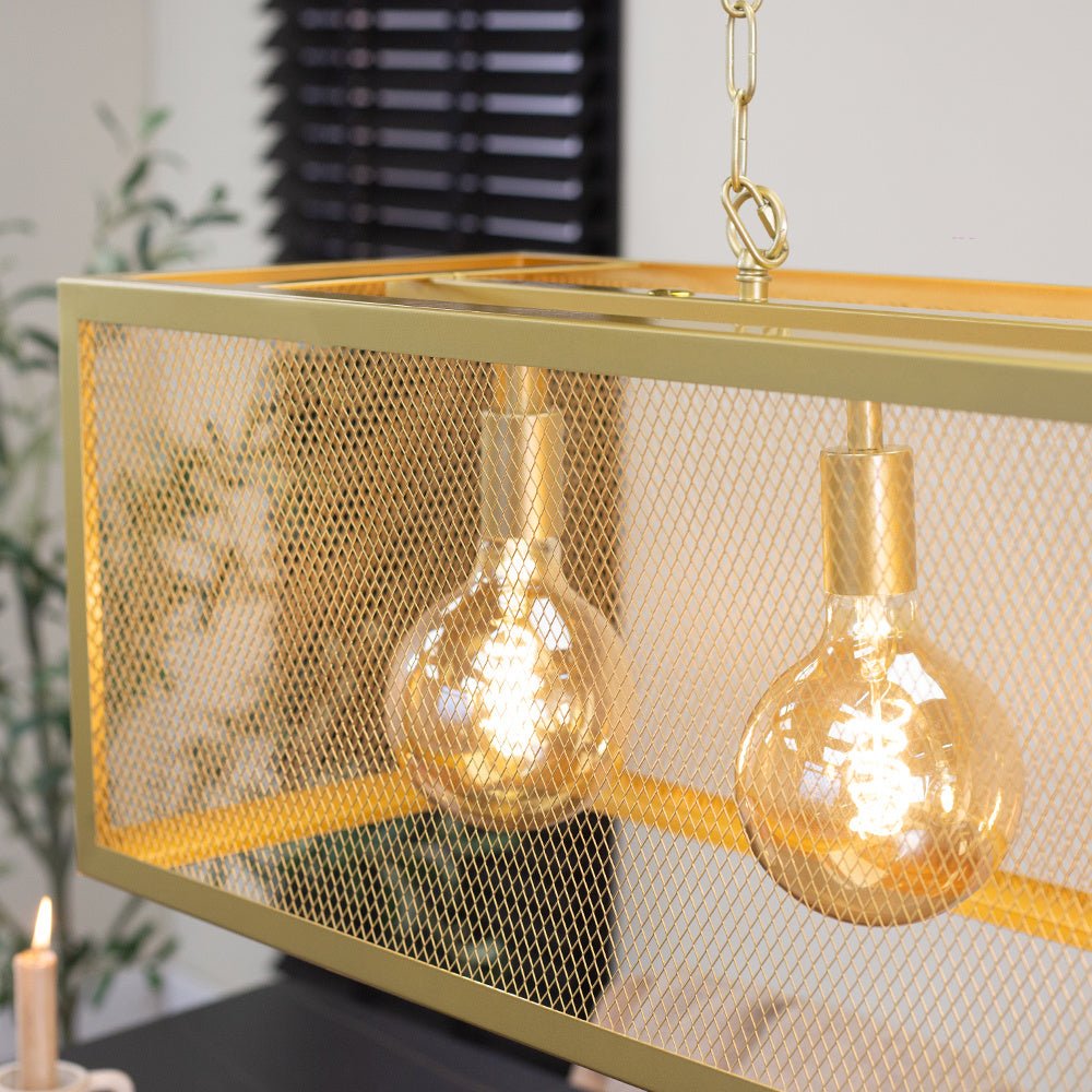 Lampada a sospensione Duncan Dimehouse Oro LxPxH 125x41x36 Metallo Atmosferica dettaglio fotografico