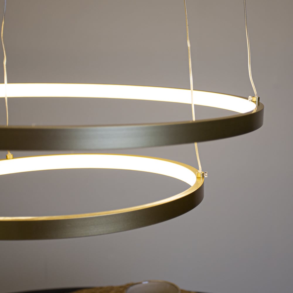 Lampada a sospensione Elaine Oro Dimehouse Oro LxWxH 56x56x12 Metallo Atmosferico dettaglio fotografico